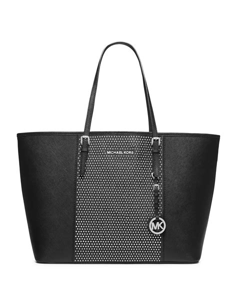 michael kors jet set travel studded medium tote|michael kors designer tote jetset.